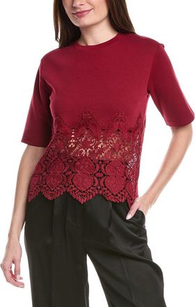 Gracia Solid Bottom Lace T-Shirt