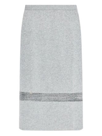 Fabiana Filippi sequins-embellished pencil midi skirt - Grigio