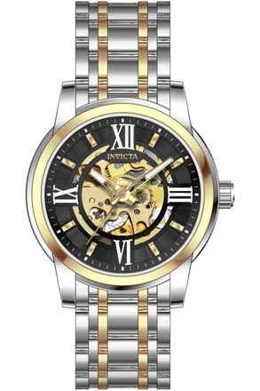 Invicta Objet D Art 69131 Heren Horloge - Automatisch Uurwerk - Roestvrij Staal met zwarte Wijzerplaat - 41mm