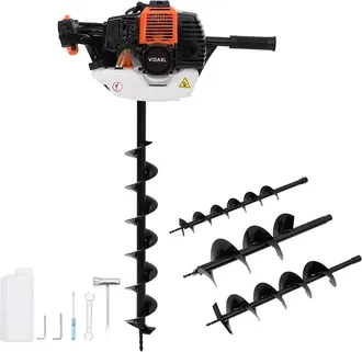 vidaXL Taladro De Suelo De Barrena Naranja Vidaxl