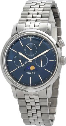 Timex Marlin Quartz Moon Phase Blue Dial Watch TW2W51300VQ