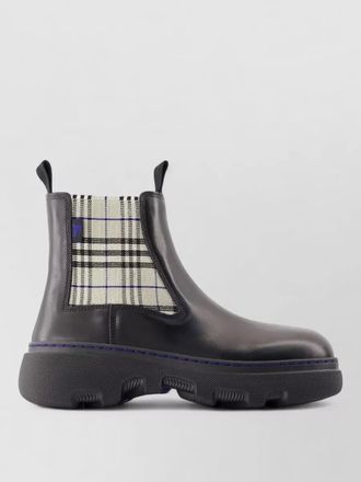 Burberry creeper chelsea low ankle boots leather
