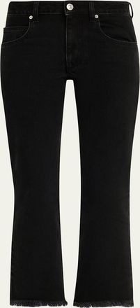 Isabel Marant Ombela Frayed Straight-Leg Ankle Jeans