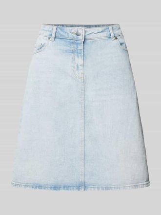 Christian Berg Knielanger Jeansrock im 5-Pocket-Design in Blau, Gr&ouml;&szlig;e 40