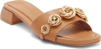 Cecelia New York Bonnie Slide Sandal in Gold Rose at Nordstrom, Size 7.5