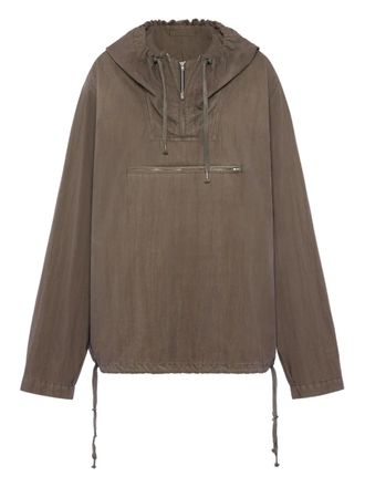 Maison Margiela hooded jacket - women - Cotton/Polyamide - 38 - Brown