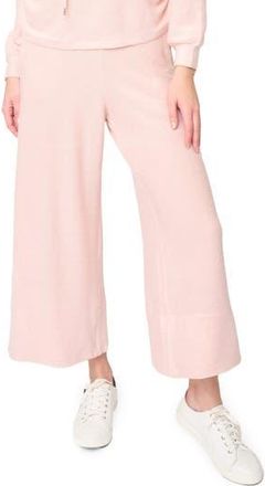 Gibsonlook Low-Key Luxe Rib Crop Wide Leg Pants in Pink Whip at Nordstrom Rack, Size Xx-Small