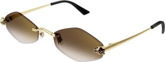 Cartier Panth&egrave;re Zonnebril - unisex - Accessoires - Geel - Maat: 55 MM