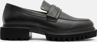 AllSaints Mens Leather Vinni Chunky Leather Loafers, Size: UK 12/US 13/EU 46