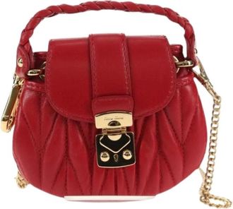 Miu Miu Pre-owned Mini Bags, female, Red, Size: ONE SIZE Pre-owned Mini Bag