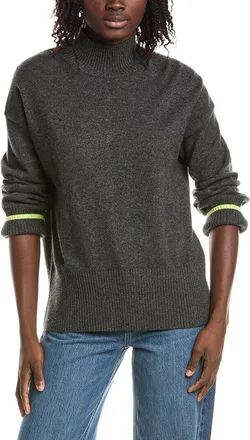 Isla Alex Split Hem Mock Neck Cashmere Sweater