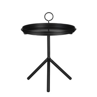 MiCa Decorations Mesa auxiliar aston negro h40xb30.5xl30.5cm