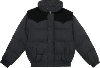 Isabel Marant Zwarte jas met elastische manchetten en zoom - Heren - Winterjassen - Zwart - XL - Katoen - Jassen