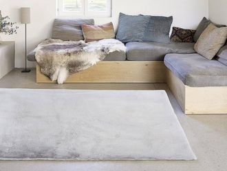 Vente-Unique Shaggy Rug With Long Fur Effect - 100% - 150 X 200 Cm - Grey - BUNNY in Light Grey | Size: 150 cm x 200 cm