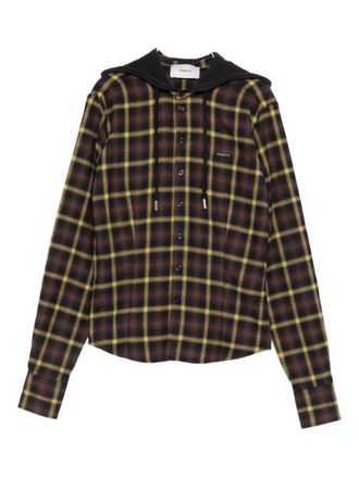 Coperni Cotton Check Shirt With Hood
