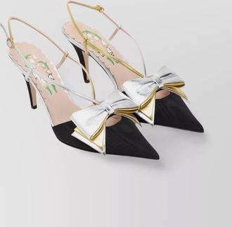 Valentino Garavani viscose bow slingback pumps