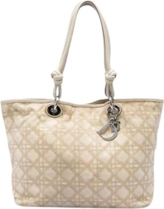 Dior Pre-owned Cannage Tote - Dames - Vintage Shopper - Beige - ONE Size - Leer - Vintage