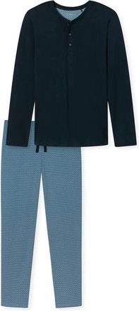 Schiesser Heren, Nachtkleding & Lounge, Blauw, Maat: 6XL Katoen