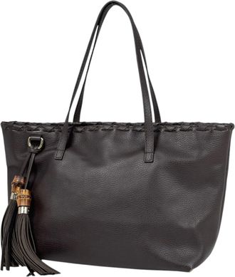 Gucci Brown Leather Tote Bag (Pre-Owned)