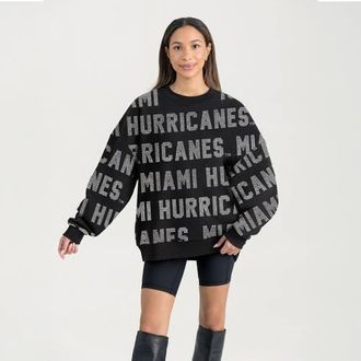 Gameday Couture Womens Gameday Couture Black Miami Hurricanes Hype Era Sweatshirt at Nordstrom, Size Xx-Large