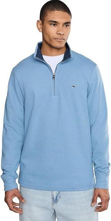 Vineyard Vines Solid Saltwater Quarter-zip Mens Sweatshirt Coastline Wash : MD, Cotton/Polyester