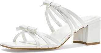 Bandolino Mattien Womens Dress Sandals White Patent : 5.5 M, Leather