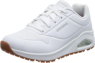 Skechers Womens Uno Sr Trainers, White Synthetic, 5.5 UK