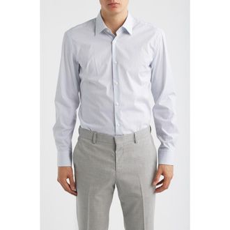 BOSS Hank Slim Fit Stretch Cotton Dress Shirt in Light/Pastel Blue at Nordstrom, Size 16.5 - R