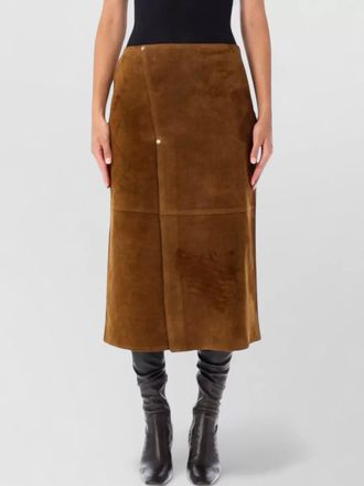 STUDIO NICHOLSON suede midi skirt