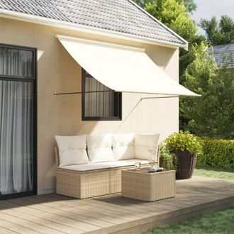 vidaXL Toldo Retr&aacute;ctil Tela Y Acero Crema 200x150 Cm Vidaxl