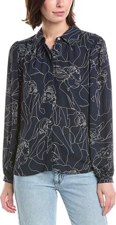 T Tahari Button Down Blouse