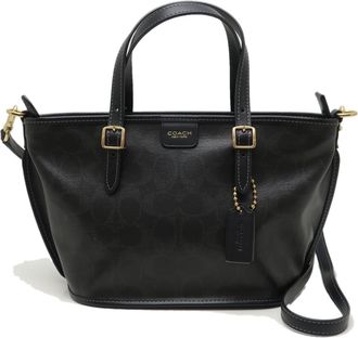 Coach Black Coated Canvas Tote Bag (Pre-Owned)