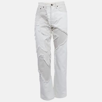 Acne Studios White Star Appliqued Denim Jeans M Waist 28