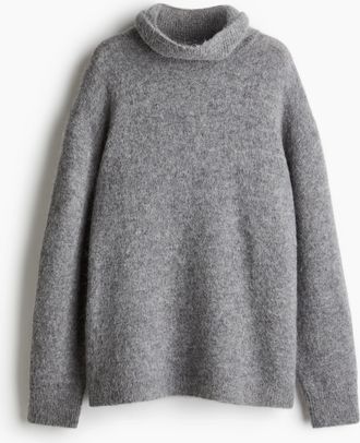 H&M Turtleneck-Pullover aus Alpakamix - Grau