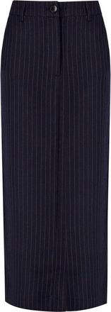 Essentiel Glossary Navy Blue Midi Skirt