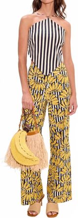 Simon Miller Pia Poplin Pant In Banana Stripe