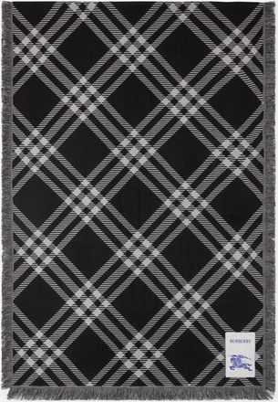 Burberry Wide Check Wool Silk Scarf