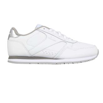 Slazenger Gecoate leren sportschoenen voor dames (Wit/zilver)