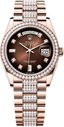 Rolex Day-Date Automatic Chronometer Diamond Ladies Watch M128345RBR-0041