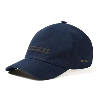 Ermenegildo Zegna Caps, male, Blue, Size: XL Oasi Lino Baseball Cap