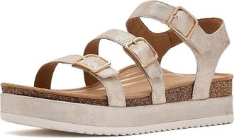 Aetrex Aria Adjustable Platform Sandals Womens Dress Sandals Champagne : EU 41 (US Womens 10-10.5) M (B), Leather