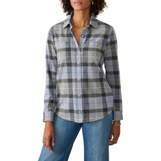 Faherty Legend Plaid Shirt in True North Plaid at Nordstrom Rack, Size Small