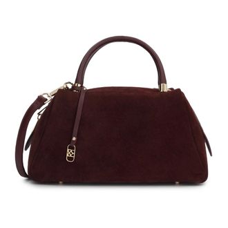Kazar Tassen, Dames, Bruin, ONE Size, Su&egrave;de, Kazar bordeauxrode su&egrave;de tas met hangertje