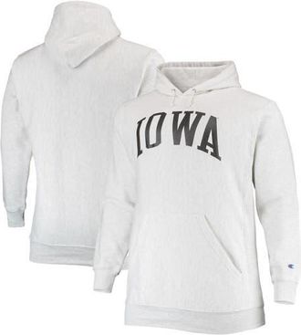 Champion Mens Champion Heathered Gray Iowa Hawkeyes Big & Tall Reverse Weave Fleece Pullover Hoodie Sweatshirt in Heather Gray at Nordstrom, Size Xxx-Large