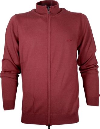 HUGO BOSS Balonso-L Vest - Heren - Vesten - Rood - XL - Wol - Truien & Vesten