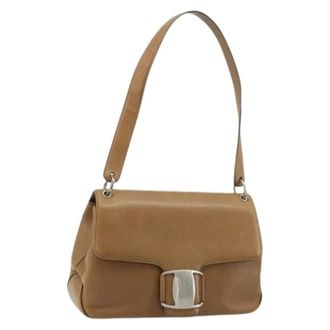 Ferragamo Pre-owned Shoulder Bags, female, Brown, Size: ONE SIZE Pre-owned Hand Bag