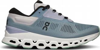 On Womens Cloudstratus 3 Running Shoes In Wash Nimbus