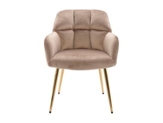 VENTE-UNIQUE.COM Set de 2 sillas tela beige