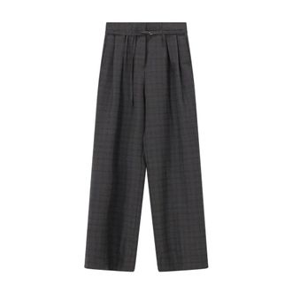 Dries Van Noten Wijde broek - Dames - Broeken - Bruin - Maat: L Wol