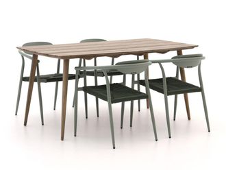 Manifesto Furniture Manifesto Cavone/ROUGH-K 160cm dining tuinset 5-delig stapelbaar